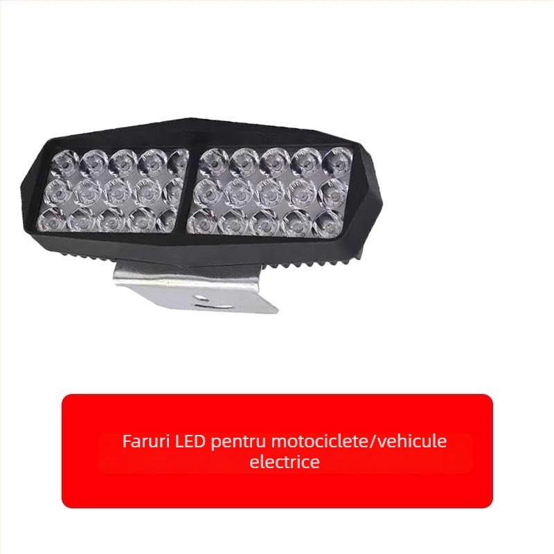 Shouli far LED frontal cu putere înaltă pentru triciclu electric, montaj exterior, compatibil cu 12V/48V/60V/72V