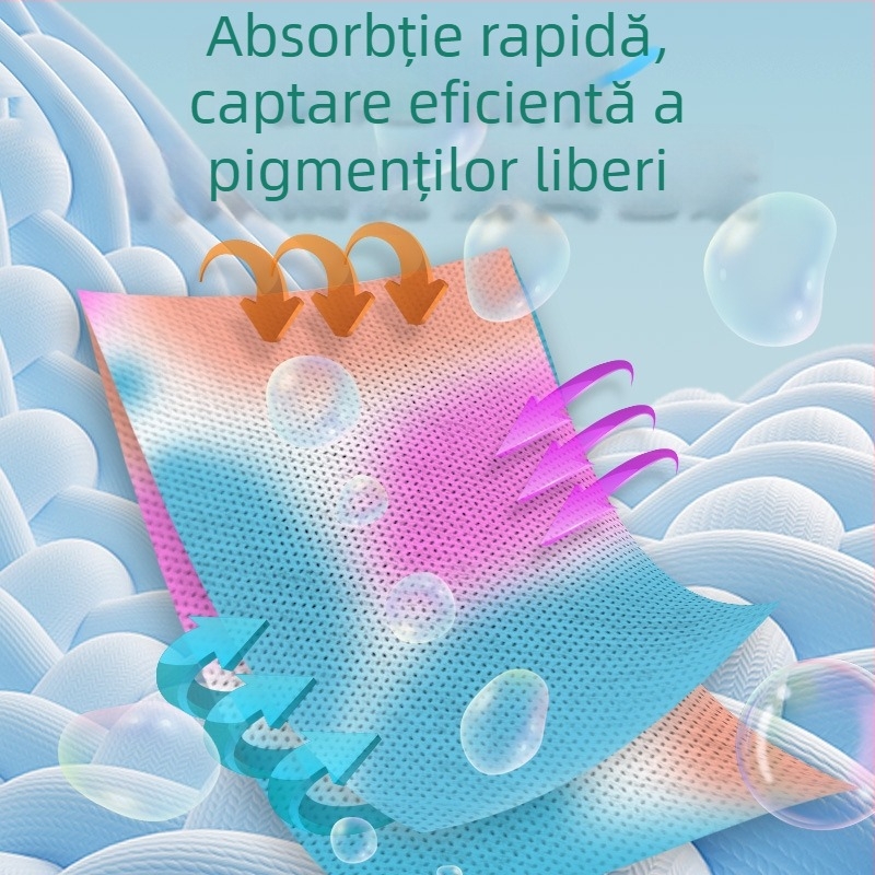 Dai Hao Foaie Absorbitoare de Culoare pentru Spălare – Protecție împotriva Transferului de Pigmenți, Foaie Anti-Pete pentru Țesături, Foaie de Spălat pentru Uz Casnic