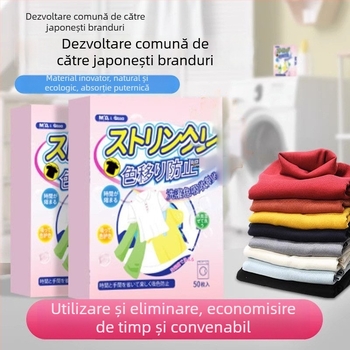 Foi de rufe pentru prevenirea transferului de culoare, 50 de foi, foi captatoare de culoare pentru mașini de spălat, protecția culorilor (Brand: pissa, 50 foi, pentru mașini de spălat, protecția culorilor, prevenirea transferului de culoare)