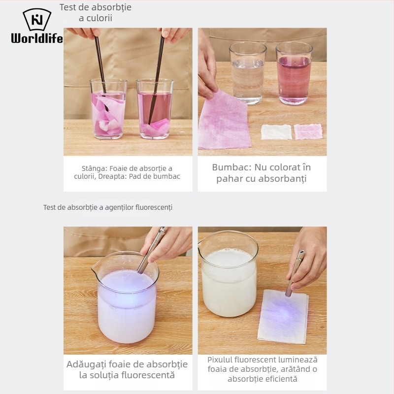 World Life Film absorbant pentru culori la spălare – protecție împotriva transferului de culoare, pentru mașina de spălat