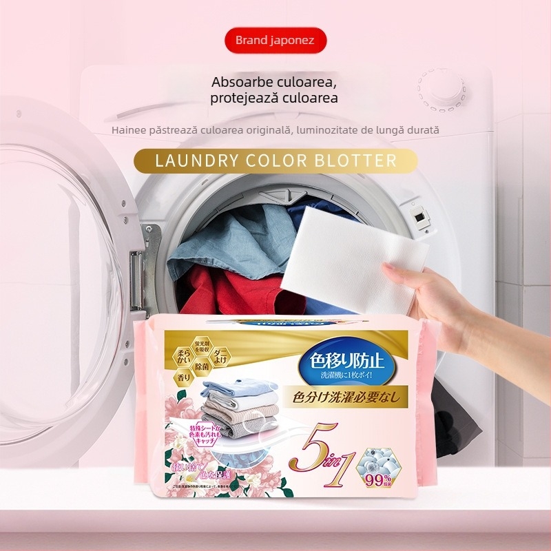 Wordlife Foițe absorbante de culoare pentru haine, 60 bucăți pe pachet, 48 pachete în cutie