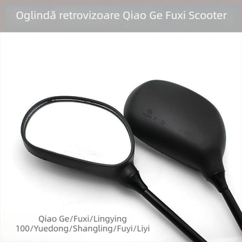 Oglindă retrovizoare pentru scuter, Mojielong Qiaoge 100, compatibilă cu Qioge Li Ying Ling Ying, carcasă din plastic, montaj cu filet drept și stâng