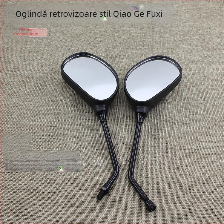 Oglindă retrovizoare pentru scuter, Mojielong Qiaoge 100, compatibilă cu Qioge Li Ying Ling Ying, carcasă din plastic, montaj cu filet drept și stâng