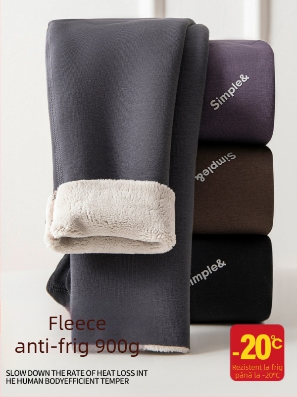 JOYNCLEON Colanți termici pentru femei însărcinate cu fleece, lungi, din amestec de lână, talie înaltă, croială slim, toamnă-iarnă