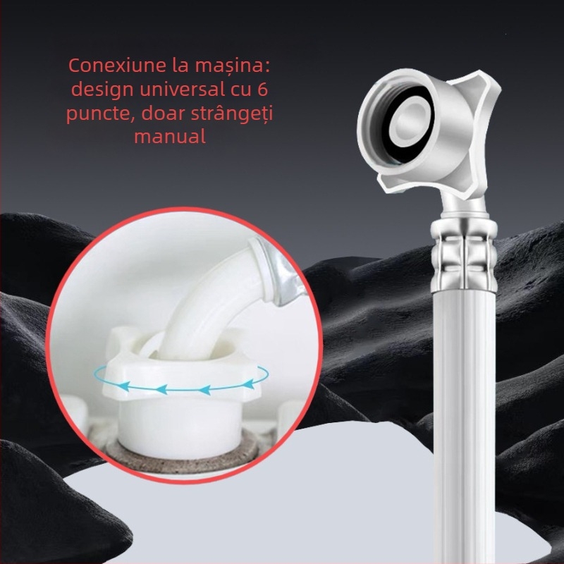 Conductă de alimentare cu apă pentru mașina de spălat – PVC, presiune nominală 1.0, 0–80°C, montaj manual, Huixin