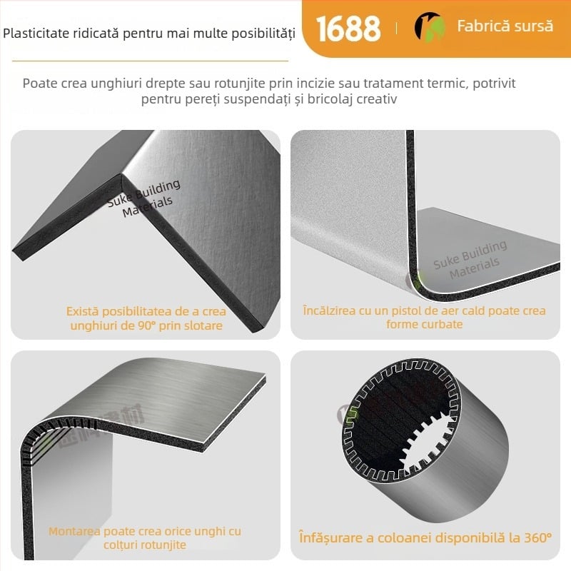 Panou de perete, PVC carbon crystal fără sudură, furnir din lemn fără vopsea, izolare fonică 20 dB, conductivitate termică 0.125 W/m·K