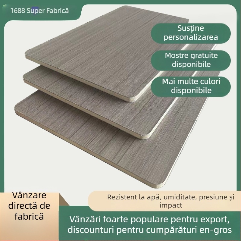 Panou PVC SPC pentru perete, cu design anti-șoc în model diamant, panou încorporat cu furnir de lemn, stil modern minimalist