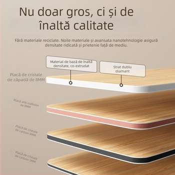 Panou de perete din fibre de bambus cu lemn laminat — placă de carbon cristal, suprafață decorativă din lemn, impermeabil, fundal interior