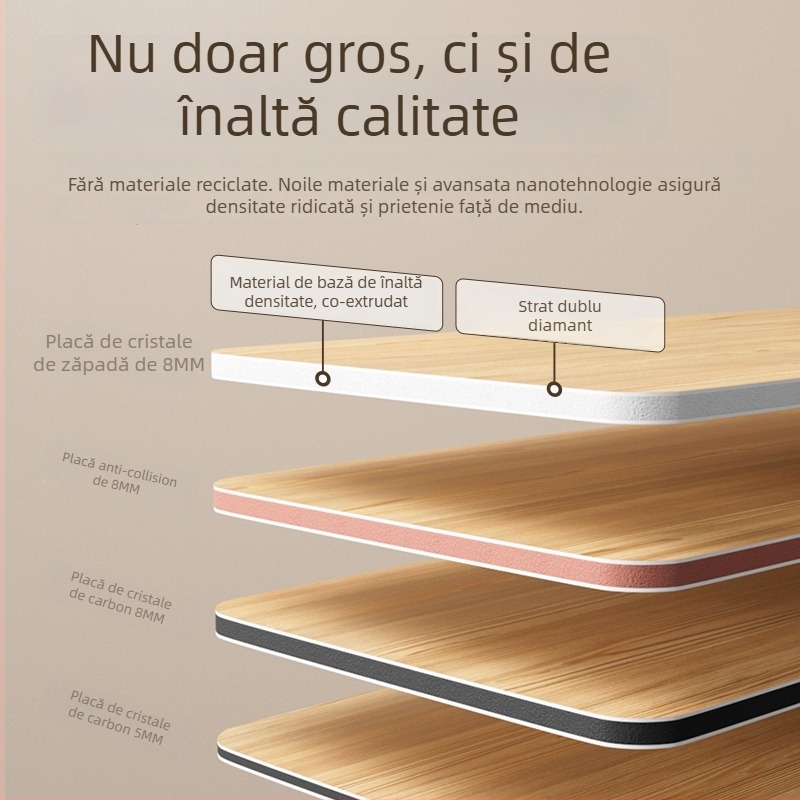 Panou de perete din fibre de bambus cu lemn laminat — placă de carbon cristal, suprafață decorativă din lemn, impermeabil, fundal interior