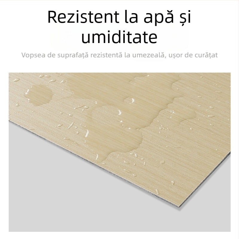 Panou UV pentru perete cu model de marmură, construcție din piatră-plastic; Material: piatră-plastic; Formaldehida: E0; Rezistență la foc: B1; Conductivitate termică: 0,125 W/m·K; Izolare fonică: 20 dB