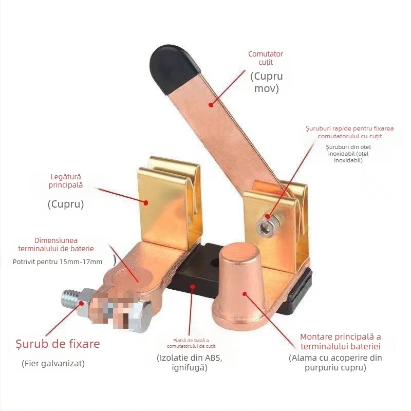 Intrerupător de deconectare a bateriei mașinii, tip ghilotină – Model: Disconnect Switch, Articol: bWpDMmpW
