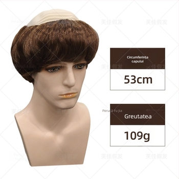 Perucă de cosplay cu coarne, păr scurt — (Material: mătase rezistentă la temperatură; Procesare: mecanism; Potrivită pentru toate tonurile pielii; Pentru cosplay)