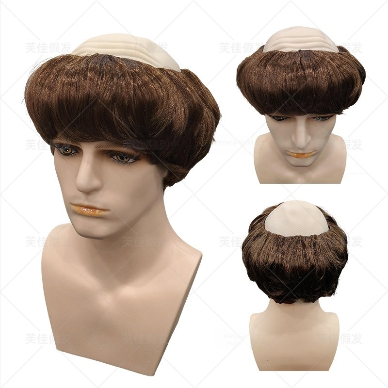 Perucă de cosplay cu coarne, păr scurt — (Material: mătase rezistentă la temperatură; Procesare: mecanism; Potrivită pentru toate tonurile pielii; Pentru cosplay)