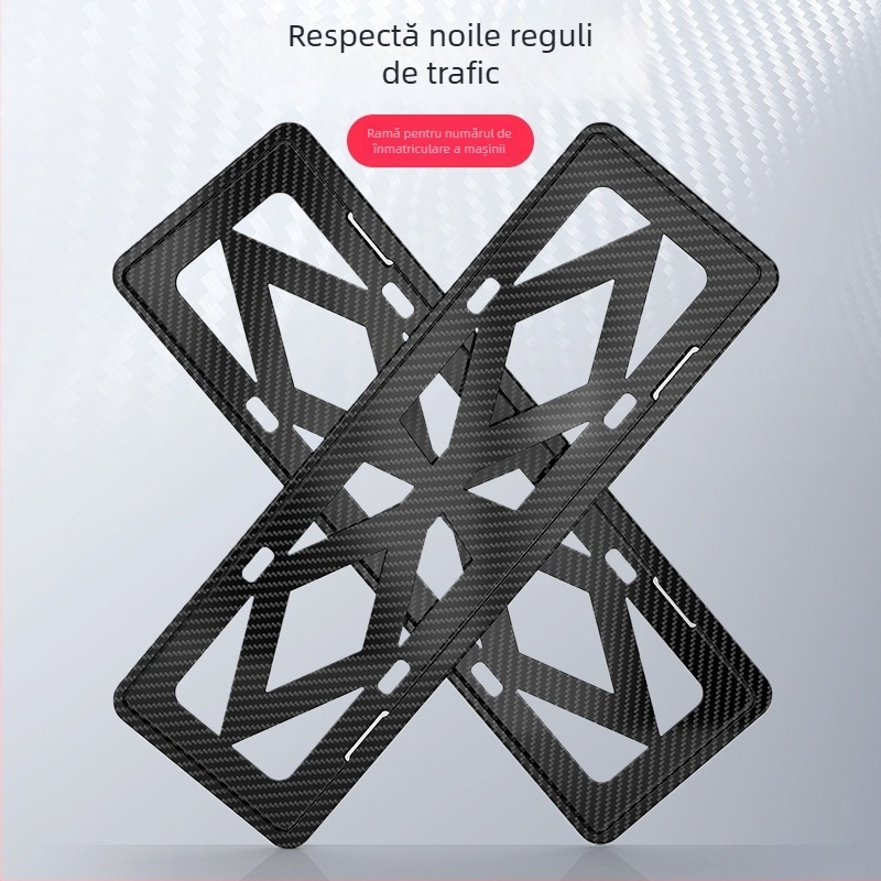 Ramă pentru plăcuța de înmatriculare a mașinii, ABS plastic, universală, personalizabilă, pentru fixarea plăcuței