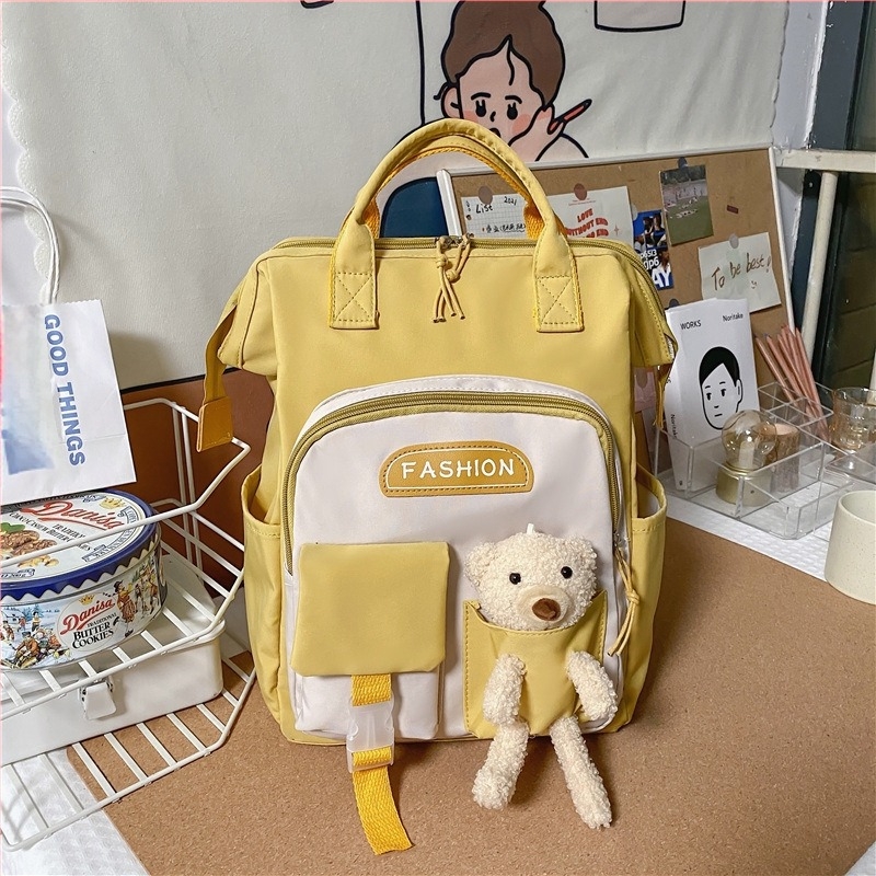 Rucsac pentru femei în stil coreean, imprimeu peisaj, nylon, căptușeală din poliester, ultra-ușor, primăvara 2025