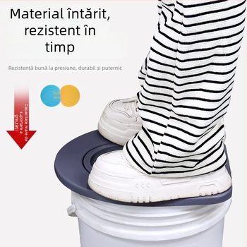 Inel universal pentru scaunul de toaletă cu capac, îngroșat, portabil pentru vârstnici • Material: placă PP • Stil: standard/modern/minimalist • Origine: Hebei