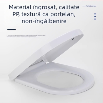 Capac de toaletă UV, cu tapițerie, universal, bază de sprijin groasă, placă PP, distanța dintre găuri reglabilă 12-18