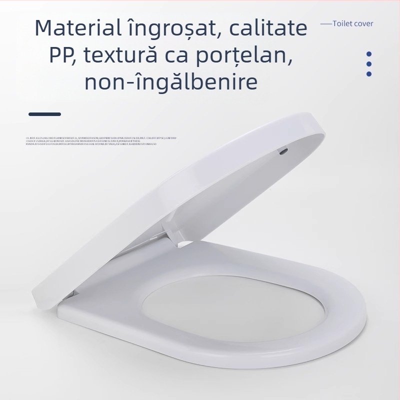 Capac de toaletă UV, cu tapițerie, universal, bază de sprijin groasă, placă PP, distanța dintre găuri reglabilă 12-18