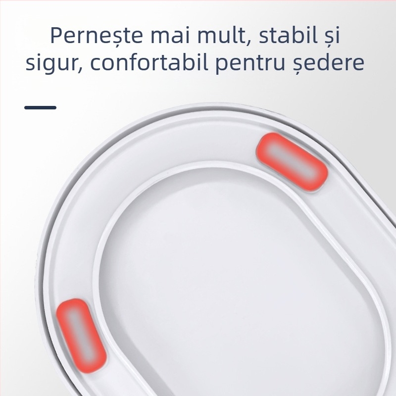 Capac de toaletă UV, cu tapițerie, universal, bază de sprijin groasă, placă PP, distanța dintre găuri reglabilă 12-18
