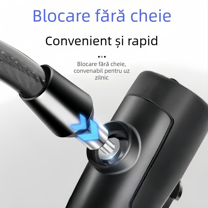 Lacăt cu lanț pentru biciclete și motociclete, antifurt, utilizare generală, stil minimalist modern