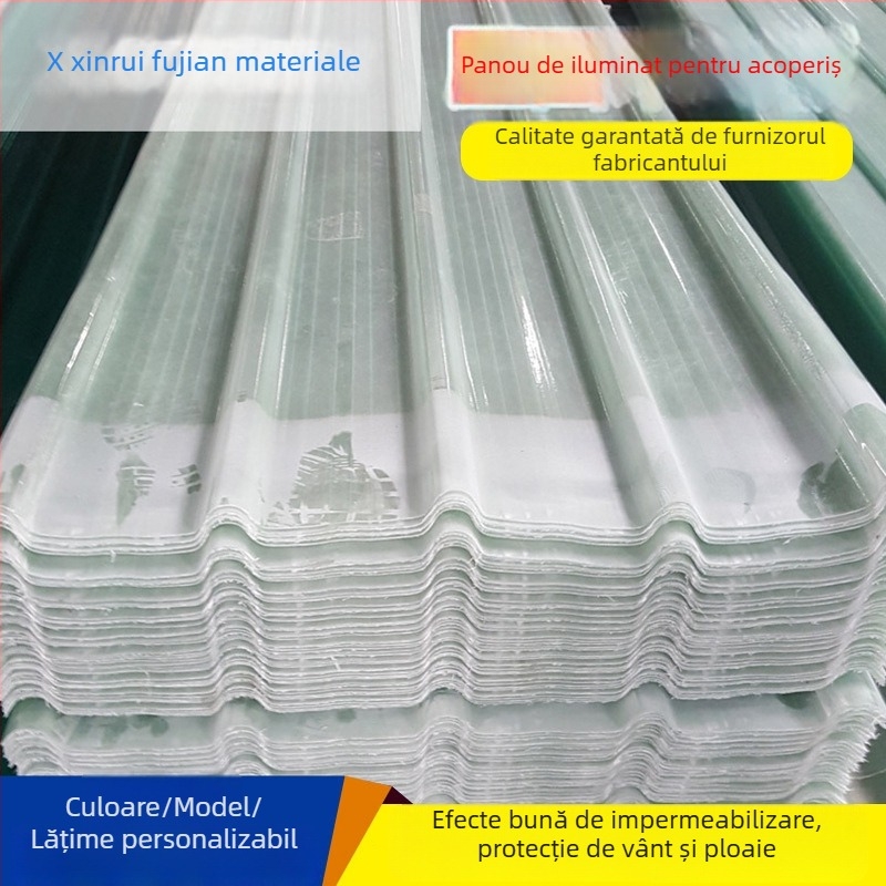 Panou de iluminare FRP pentru acoperiș – plăci translucide din fibră de sticlă, transparente, rezistente la foc, panou de iluminare din plastic, Xin Ruifu, origine Sichuan, tipuri 840/900/820/760/950/470 (personalizabil)