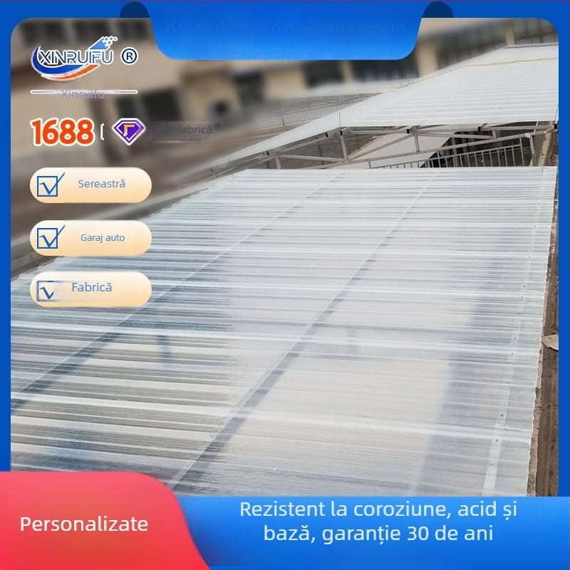 Panou FRP skylight pentru acoperiș – transparent, rezistent la foc, construcție FRP