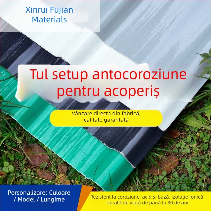 Panou FRP skylight pentru acoperiș – transparent, rezistent la foc, construcție FRP