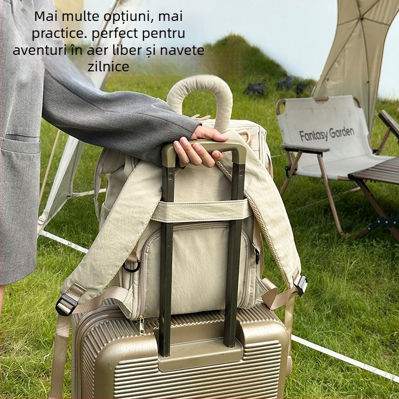 JOYNCLEON Rucsac pentru îngrijire bebeluși — impermeabil cu separare uscat-umed; material: pânză; design rucsac; curea de umăr curbată