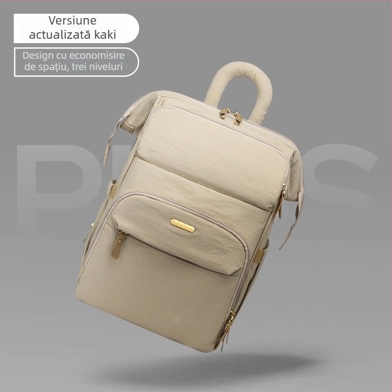 JOYNCLEON Rucsac pentru îngrijire bebeluși — impermeabil cu separare uscat-umed; material: pânză; design rucsac; curea de umăr curbată