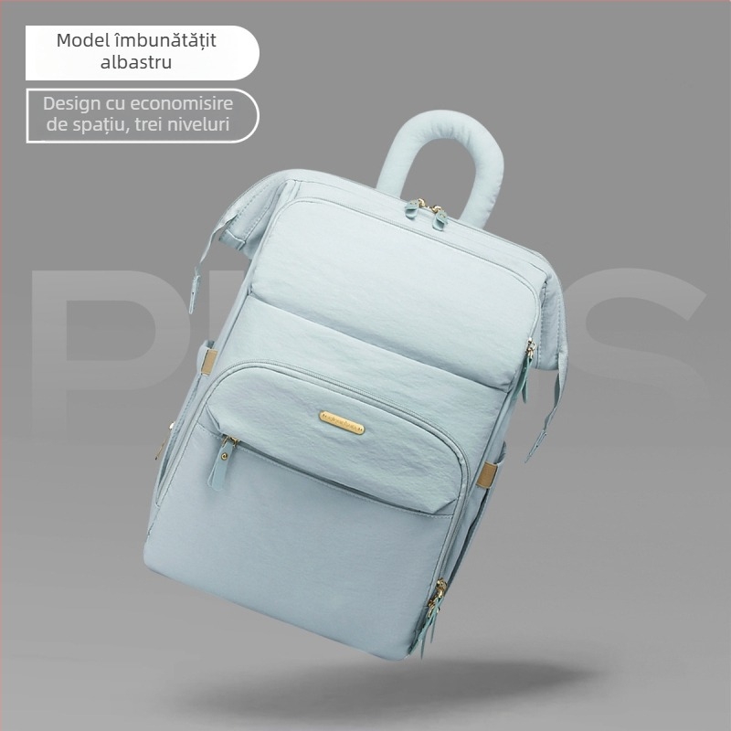 JOYNCLEON Rucsac pentru îngrijire bebeluși — impermeabil cu separare uscat-umed; material: pânză; design rucsac; curea de umăr curbată