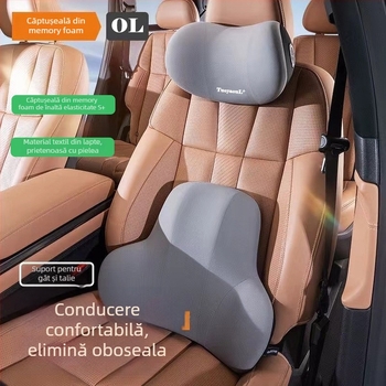 Perna auto pentru cap, gât și lombar pentru toate anotimpurile, potrivire universală, umplutură din spumă cu memorie, personalizare disponibilă