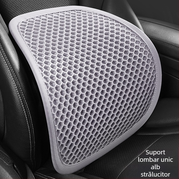 Suport lombar auto cu gel, pernă spate respirabilă, pentru șederi îndelungate, vară, stil ușor de lux