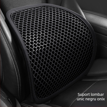Suport lombar auto cu gel, pernă spate respirabilă, pentru șederi îndelungate, vară, stil ușor de lux