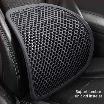 Suport lombar auto cu gel, pernă spate respirabilă, pentru șederi îndelungate, vară, stil ușor de lux