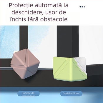 Protectii de colt din aluminiu pentru ferestre - Protectoare de colț dreptunghiulare anti-coliziune pentru ferestre și uși cu deschidere interioară - Set de protecție a colțurilor