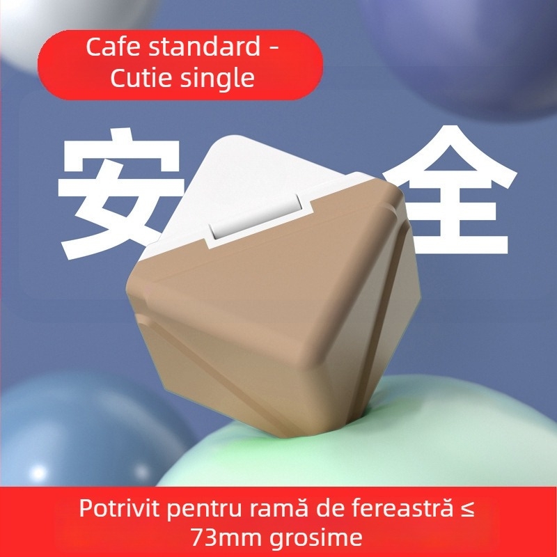 Protectii de colt din aluminiu pentru ferestre - Protectoare de colț dreptunghiulare anti-coliziune pentru ferestre și uși cu deschidere interioară - Set de protecție a colțurilor