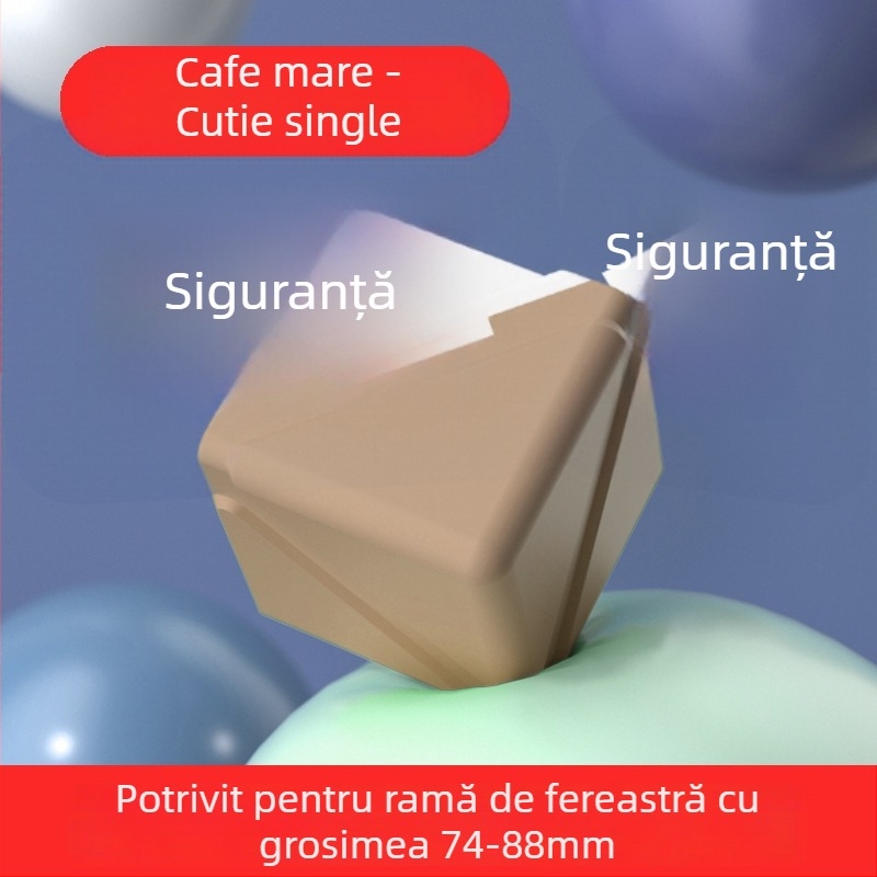 Protectii de colt din aluminiu pentru ferestre - Protectoare de colț dreptunghiulare anti-coliziune pentru ferestre și uși cu deschidere interioară - Set de protecție a colțurilor