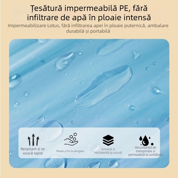 Poncho de unică folosință pentru drumeții — țesătură PVC, pentru adulți, pentru o singură persoană