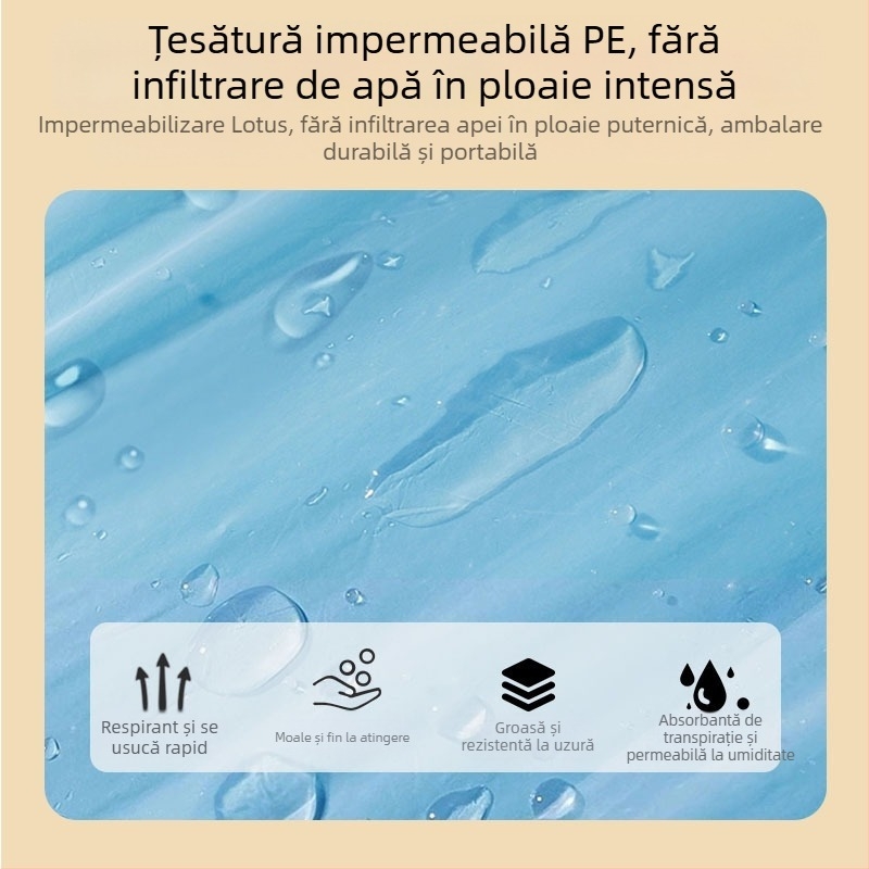 Poncho de unică folosință pentru drumeții — țesătură PVC, pentru adulți, pentru o singură persoană