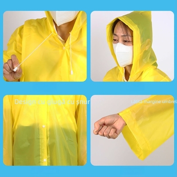 Poncho de ploaie EVA pentru adulți, dintr-o singură bucată, ușor, grosime obișnuită, pentru drumeții și călătorii