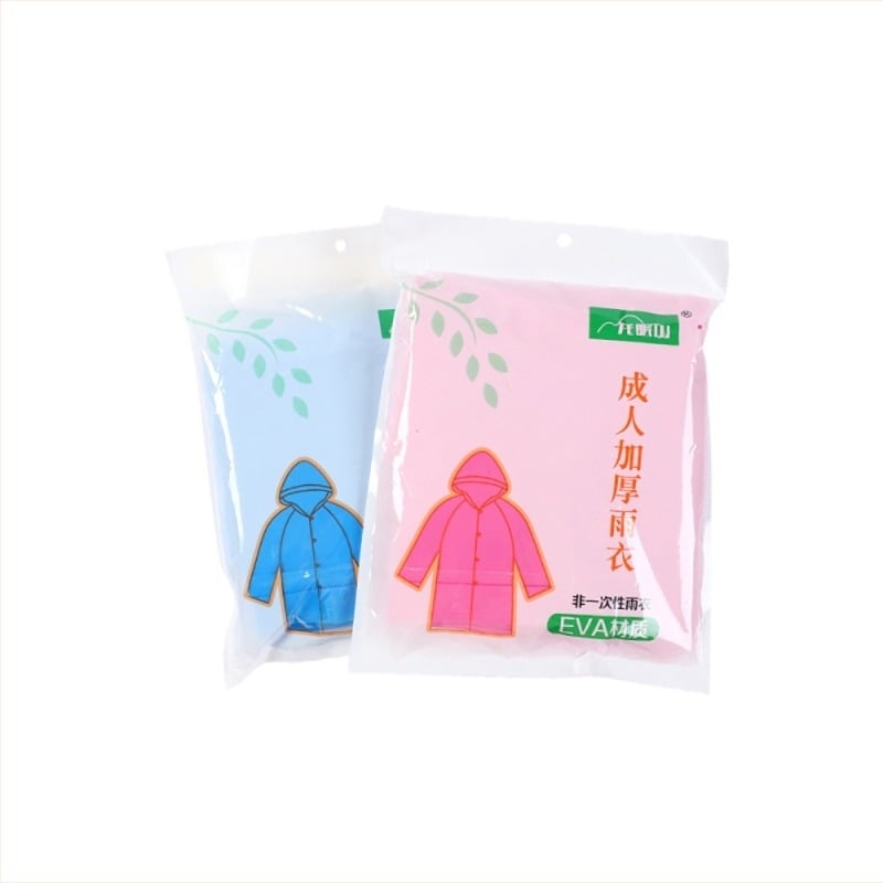 Poncho de ploaie EVA pentru adulți, dintr-o singură bucată, ușor, grosime obișnuită, pentru drumeții și călătorii