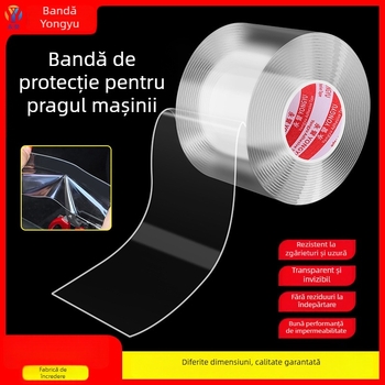 Bandă de protecție transparentă pentru ușa mașinii, protecție împotriva zgârieturilor, bandă moale pentru prag, autoadezivă
