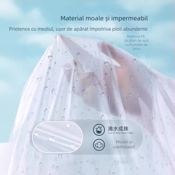 PONCHO de drumeție din PE - corp întreg, lung, adult, de unică folosință