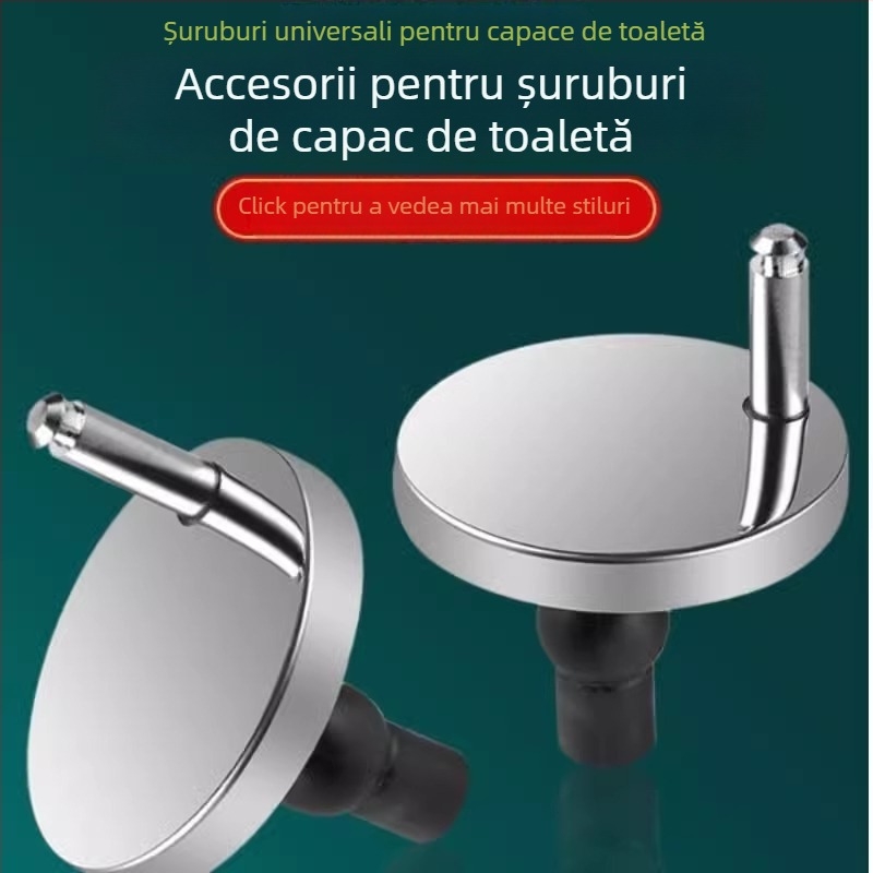 Șurub pentru fixarea capacului de la toaletă, ABS material, formă standard, stil minimalist modern