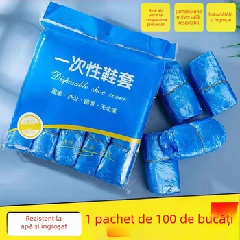 Capace de încălțăminte din plastic, de unică folosință, îngroșate, pentru interior, impermeabile, rezistente la uzură, antiderapante, pentru sălile de calculatoare