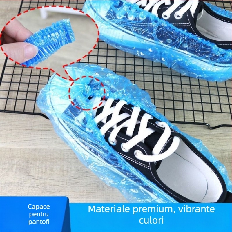 Coveruri de unică folosință pentru încălțăminte, PE polietilenă, grosime 0.6-0.7, nebiodegradabile, durată de viață 4 ani