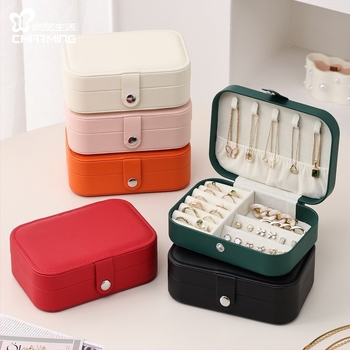 Cutie pentru bijuterii Casegrace SP01302, material cortical, dur, design monocrom