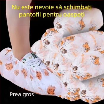 Coveruri de pantofi de unică folosință, cu imprimeu desen animat, din material nețesut, 50 buc., biodegradabile, posibilitate de personalizare imprimare