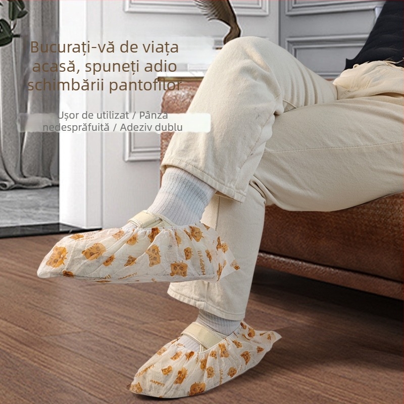 Acoperitoare pentru pantofi de unică folosință — țesătură nețesută, grosime 0,02, protecție împotriva prafului, durată de viață 2 ani, cutie cu 200 bucăți
