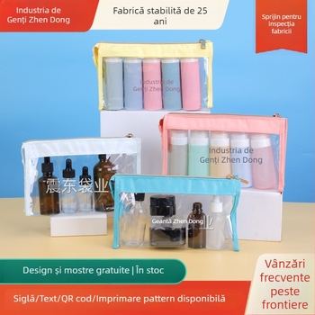 Zhendong 848 Geantă de makeup din PVC — Geantă tip poșetă, organizator de cosmetic portabil pentru călătorii
